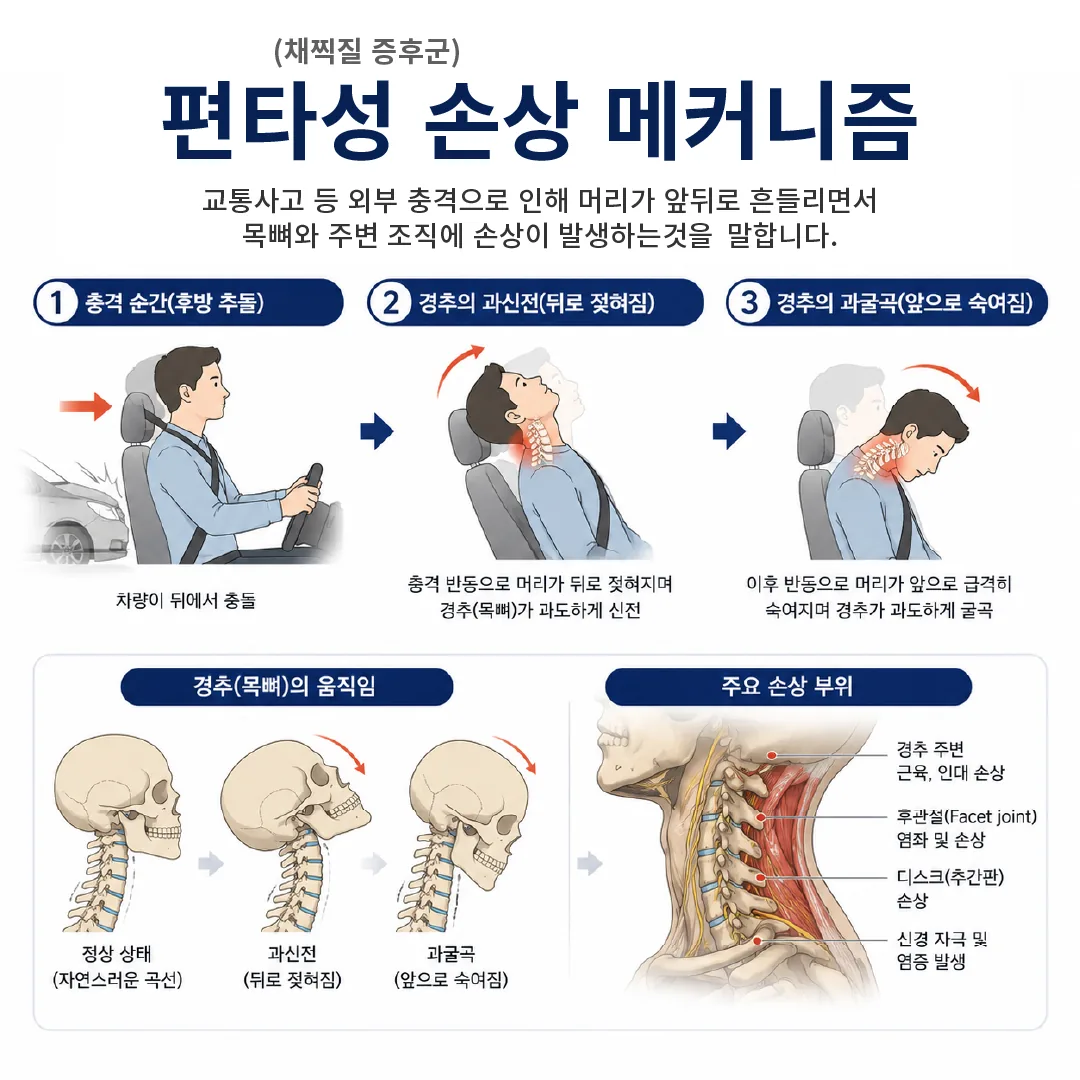 교통사고 편타성 손상 경추 손상 메커니즘