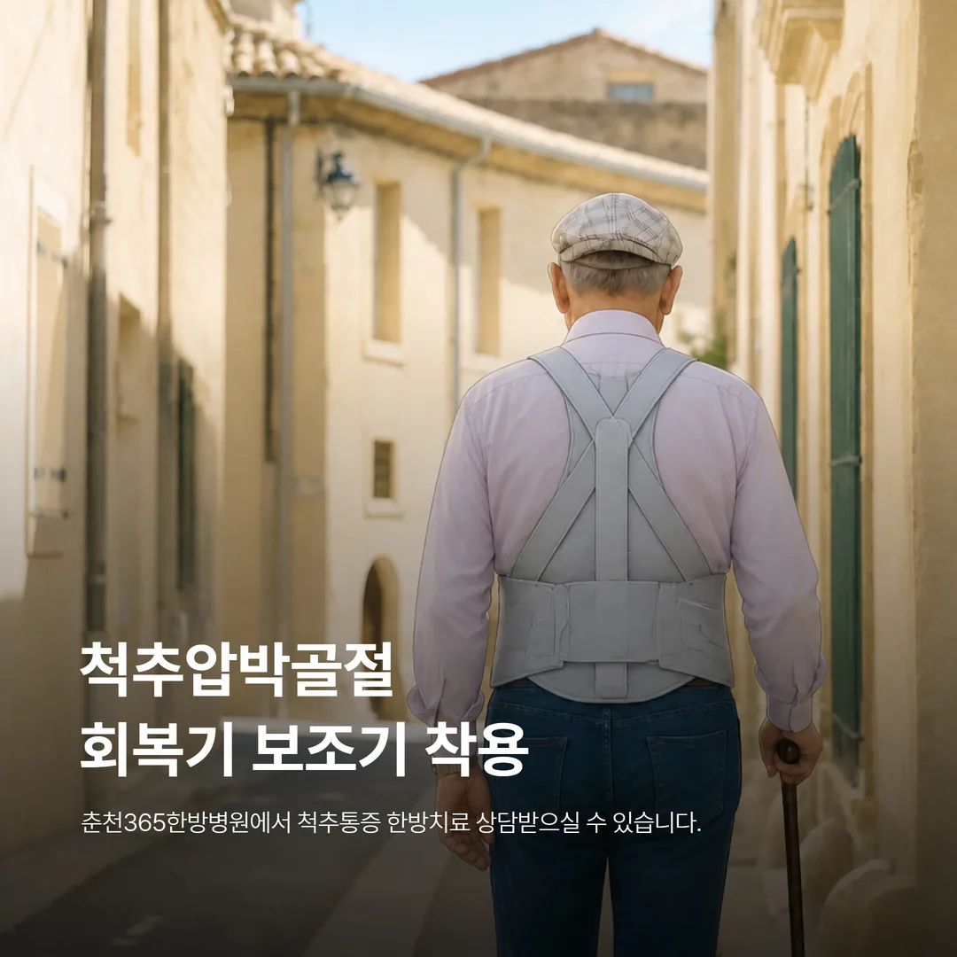 척추압박골절 회복기 보조기 착용과 바른 자세