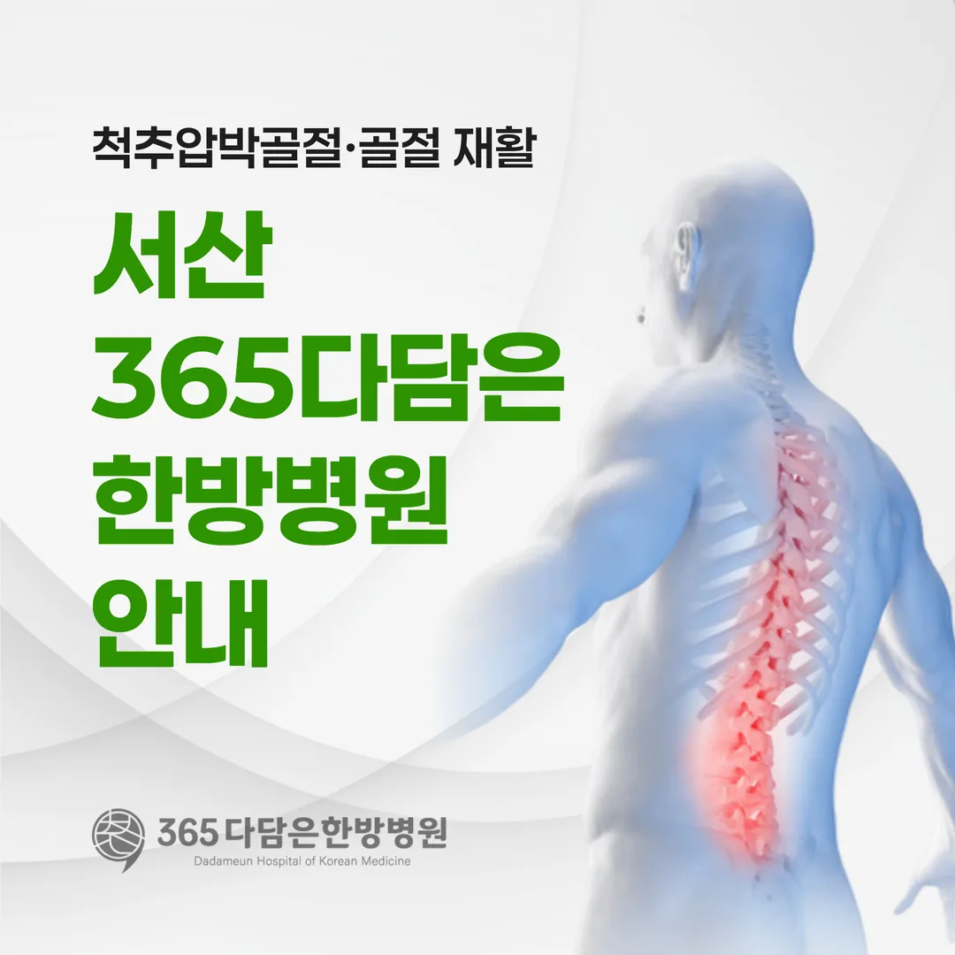 서산 척추압박골절·골절 재활, 365다담은 한방병원 안내