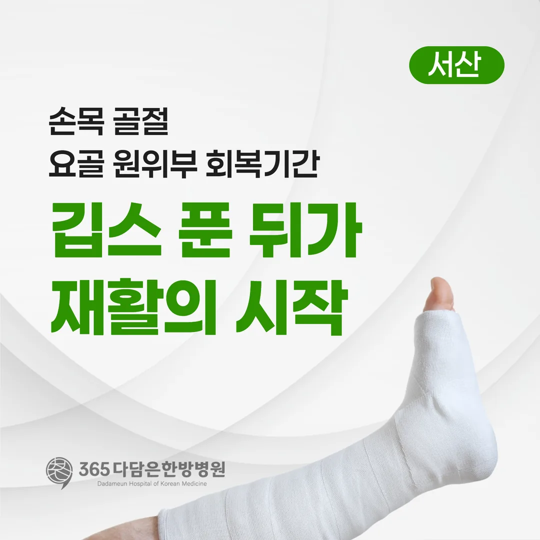 손목 골절(요골 원위부) 회복기간 — 깁스 푼 뒤가 재활의 시작