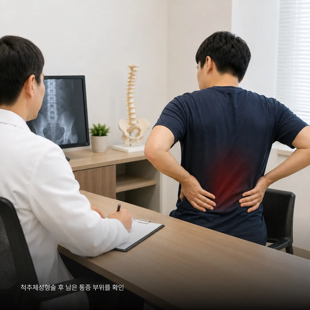 척추체성형술 후 남은 통증 부위를 확인하는 회복기 상담