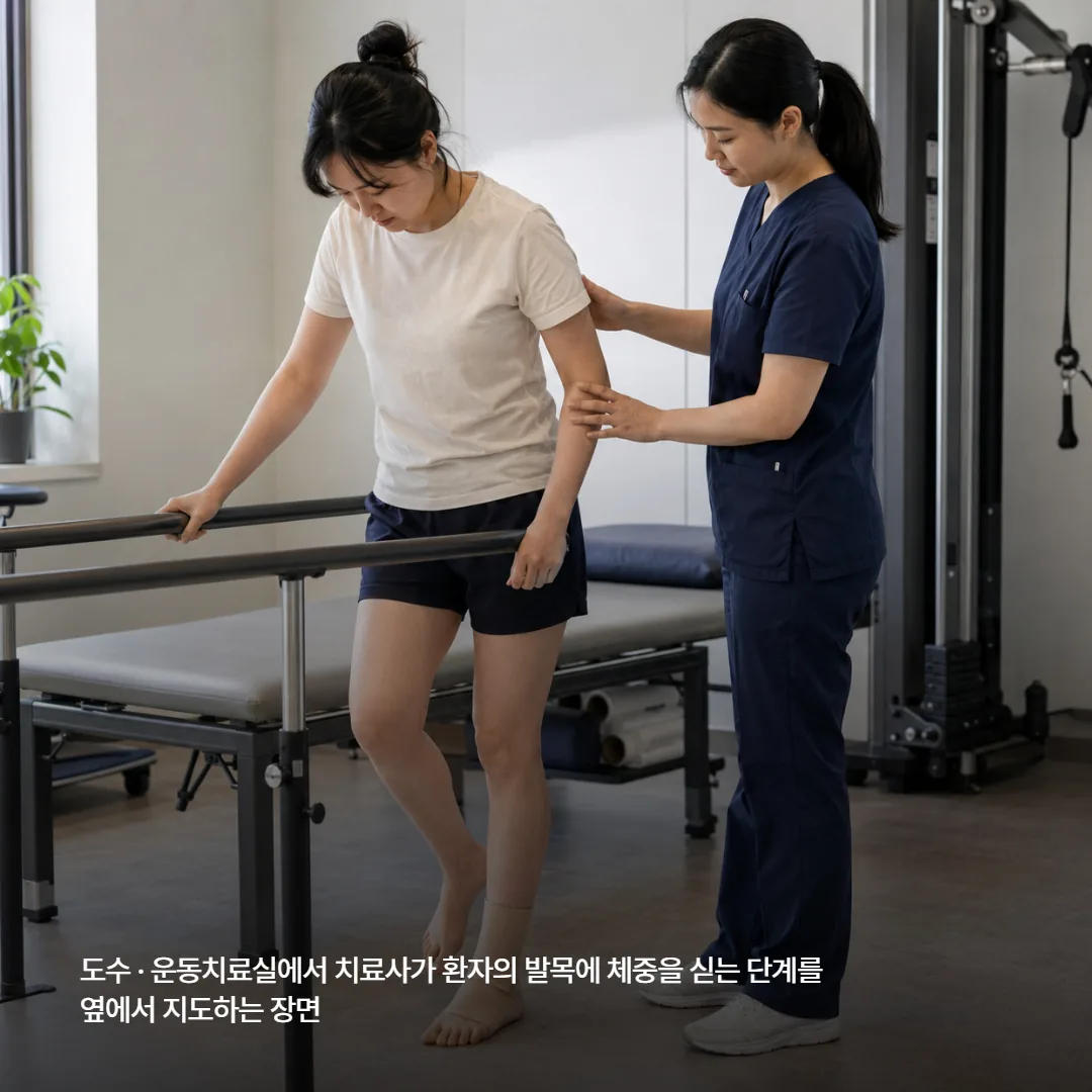 골절 회복기 도수·운동치료로 체중부하 단계를 올리는 재활 과정