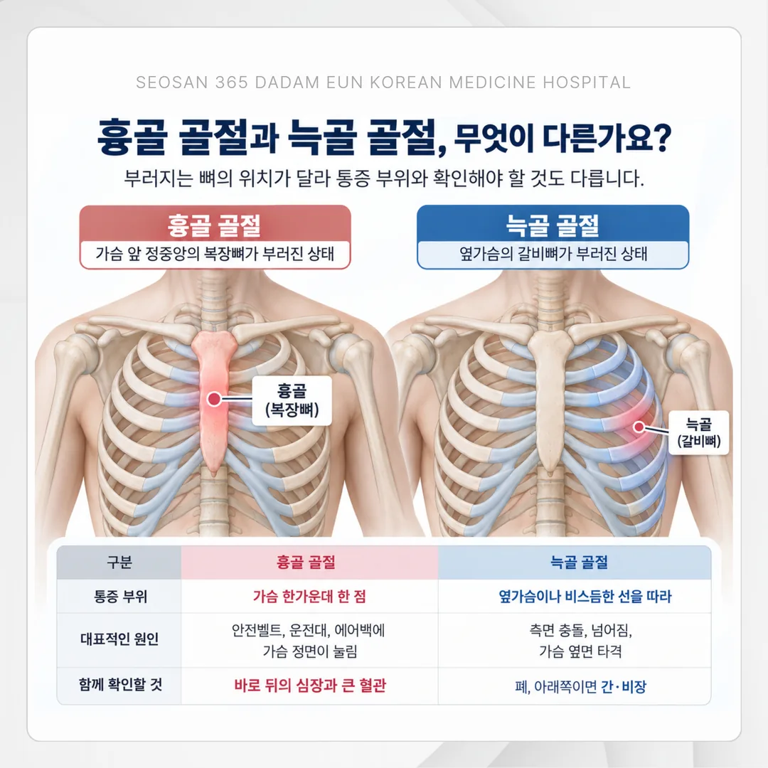 가슴 통증에서 즉시 응급 진료가 필요한 신호와 당일 진료가 필요한 신호를 나눈 감별 표