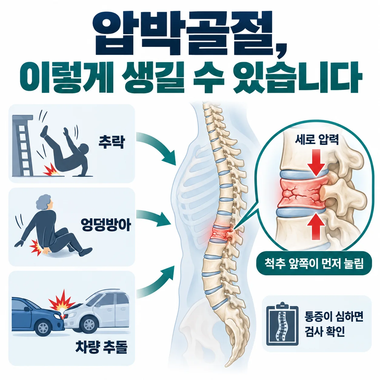 압박골절 이후 일과 운동 복귀 판단에 쓰는 직군별 확인 항목표