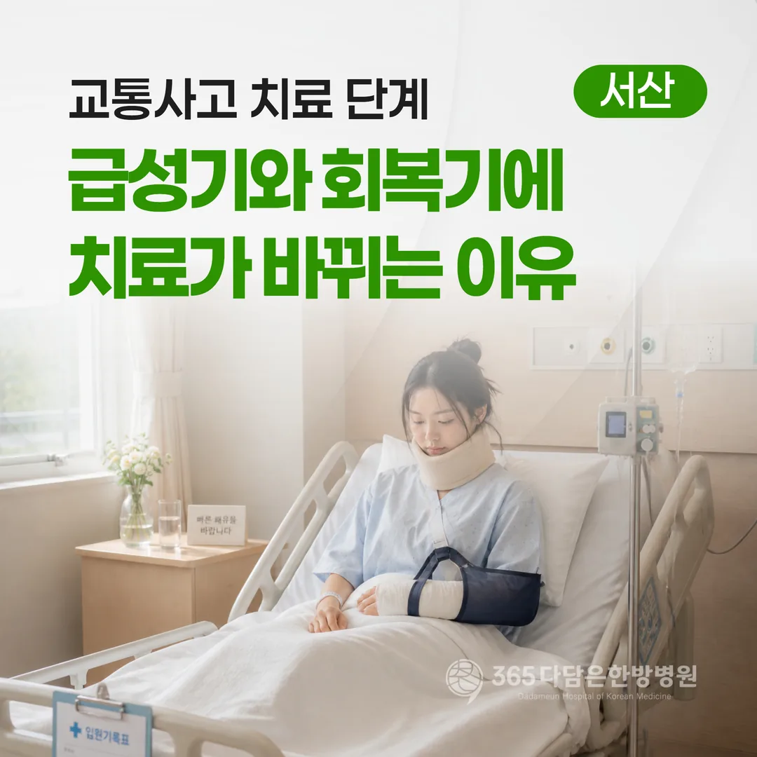 교통사고 치료 단계, 급성기와 회복기에 치료가 바뀌는 이유